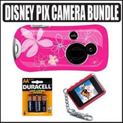 Digital Blue Disney Pix 626 Princess Digital Camera Pink Kit With Coby Digital Keychain Frame