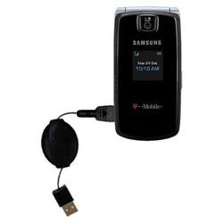 Gomadic Retractable USB Cable for the Samsung SGH-T439 with Power Hot Sync and Charge capabilities - Gomadic