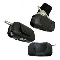 Wireless Emporium, Inc. Black Horizontal Genuine Leather Case for LG VX 5200