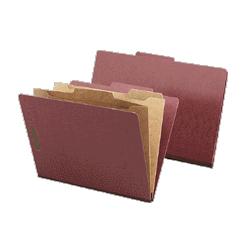 Sparco Products Classification Folder, Two-Pocket, 2/5 Cut, Legal-Size, Red (SPR95013)