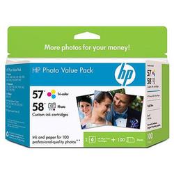 HEWLETT PACKARD HP Q7952AN#140 57/58 INK CARTRIDGE WITH PREMIUM PLUS PAPER 100 SHEET