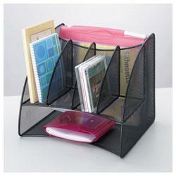 Safco Products Mesh Corner Organizer, Black, 15w x 11d x 13h (SAF3261BL)