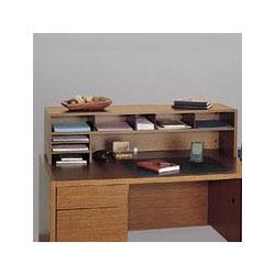 Safco Products Wood Low-Profile Desktop Organizer, 57-1/2 w, Mahogany (SAF3671MH)